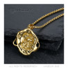 PE0339 BOBIJOO Jewelry Goldener Löwen-Anhänger Mundring aus Stahl
