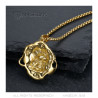 Pendentif lion or Anneau bouche Acier bobijoo