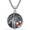 PE0340 BOBIJOO Jewelry Templar pendant knight warrior of the temple