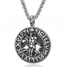 PE0341 BOBIJOO Jewelry Templar Pendant Seal of the Templars Stainless Steel