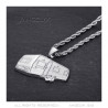 PE0342S BOBIJOO Jewelry Pendant trailer Camping Caravan Verdine Steel Silver