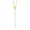 CP0057-RED BOBIJOO Jewelry Rosenkranz Sainte Sara Halskette frau Stahl Rotgold