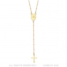 CP0057-PINK BOBIJOO Jewelry Rosario Sainte Sara Collana donna Acciaio Oro Rosa