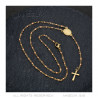 CP0057-PINK BOBIJOO Jewelry Rosary Sainte Sara Necklace woman Steel Rose Gold