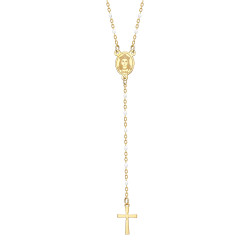 CP0057-WHITE BOBIJOO Jewelry Rosenkranz Sainte Sara Halskette frau Stahl Weißgold