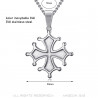 PE0154S BOBIJOO Jewelry Okzitanisches Kreuz Anhänger Cathare Man Edelstahl Silber