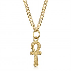 Croix de vie pendentif Femme 12mm Discret et fin Acier Or bobijoo