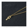 PEF0072 BOBIJOO Jewelry Ciondolo Croce della vita Donna 12mm Discreto e fine Acciaio Oro