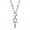 Croix de vie pendentif Femme 12mm Discret et fin Acier Argent bobijoo