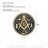 PIN0012 BOBIJOO Jewelry Pin Massonica Giro Testa di Morte, di Colore Nero e Oro