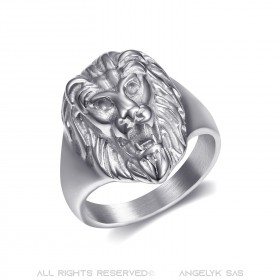 BA0315S BOBIJOO Jewelry Lion head ring Small model Child Woman Man Steel