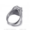 BA0315S BOBIJOO Jewelry Lion head ring Small model Child Woman Man Steel