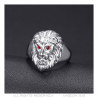 BA0315SR BOBIJOO Jewelry Anillo de cabeza de león Modelo pequeño Niño Acero Ojos rojos