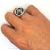 BA0063B BOBIJOO Jewelry Freemason Ring Man Cabochon Style Stainless Steel