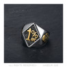 Ring 1% biker man skull skull steel gold bobijoo