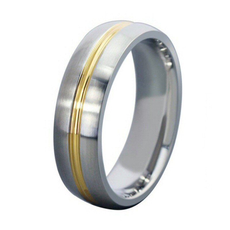 AL0021 BOBIJOO Jewelry Alliance-Ring-Edelstahl-Draht, Vergoldet, Gold Gemischt