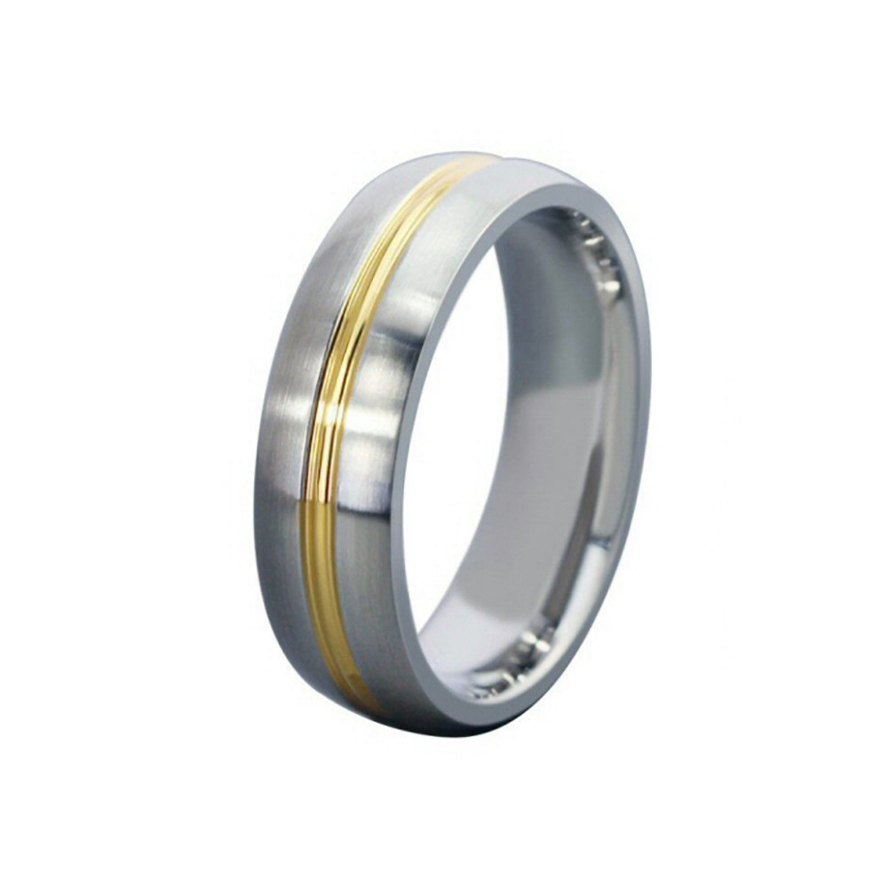 AL0021 BOBIJOO Jewelry Alianza Anillo De Alambre De Acero Inoxidable De Oro Final Mixta