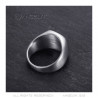BA0286 BOBIJOO Jewelry Cabochon Ring Man Stainless Steel Matte Silver