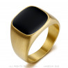 BA0287 BOBIJOO Jewelry Cabochon Ring Man Stainless Steel Matte Gold