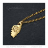 PE0344 BOBIJOO Jewelry Pendant Corsica Island of beauty Head of Moor Steel Gold