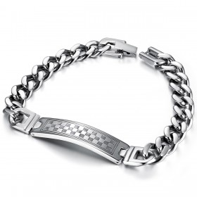 Pulsera masónica para hombre 21cm en acero IM#21342