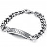 Bracciale massone da uomo 21 cm in acciaio IM#21342