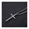 PE0345S BOBIJOO Jewelry Cross necklace with Christ, fine and discreet jewel Steel Silver