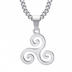 PE0348S BOBIJOO Jewelry Bretonischer Schmuck Triskel Anhänger Keltisches Symbol Edelstahl