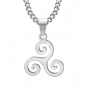 Bijou breton Pendentif triskel Symbole celte Acier inoxydable bobijoo