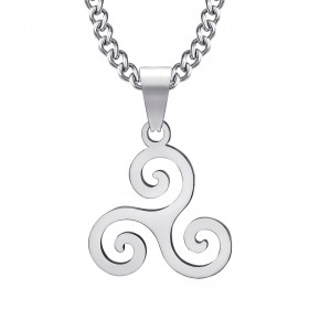 PE0348S BOBIJOO Jewelry Joya bretona Triskel colgante símbolo celta Acero inoxidable