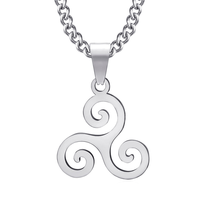 PE0348S BOBIJOO Jewelry Breton jewel Triskel pendant Celtic symbol Stainless steel