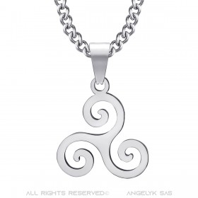 PE0348S BOBIJOO Jewelry Breton jewel Triskel pendant Celtic symbol Stainless steel