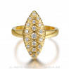 BAF0041G BOBIJOO JEWELRY Marquise Ring Stainless Steel Golden Gold Plated Zirconium