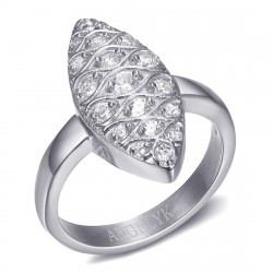 BAF0041S BOBIJOO JEWELRY Marquise ring Stainless steel Silver Zirconium