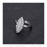 BAF0041S BOBIJOO JEWELRY Marquise-Ring Edelstahl Silber Zirkonium