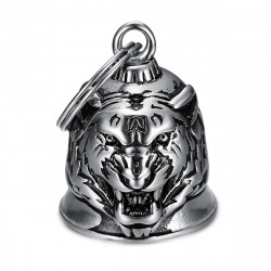 MOT0007 BOBIJOO Jewelry Motorradklingel Wächterklingel Tigerkopf Edelstahl