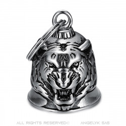 MOT0007 BOBIJOO Jewelry Motorradklingel Wächterklingel Tigerkopf Edelstahl