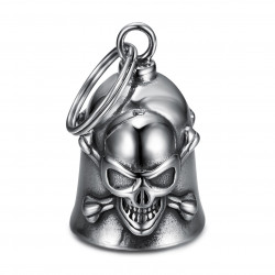 MOT0044 BOBIJOO Jewelry Motorcycle bell Guardian bell Skull Bone Pirate Stainless steel