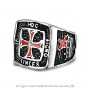 BA0183A BOBIJOO JEWELRY Ring Stahl Tempelritter IN HOC SIGNO VINCES