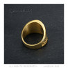 BA0247 BOBIJOO JEWELRY Men's Freemason Ring G Signet Ring Stainless Steel and Gold