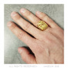 BA0214 BOBIJOO JEWELRY Ring Jesus Antlitz Christi Kreuz Edelstahl Gold Diamant