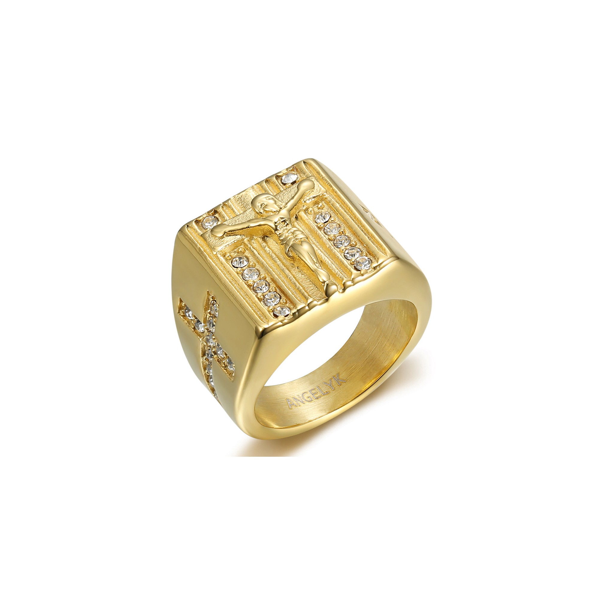 Jesus Dornenkrone Ring Für Herren - Edelstahl Gothic Schmuck Mit Geschenkverpackung