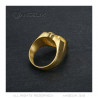 BA0226 BOBIJOO JEWELRY Ring Kreuz Siegelring Wappenschild Stahl Gold Diamant