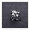 BA0346 BOBIJOO JEWELRY Tigerring Edelstahl Silber Vintage schwarz