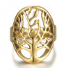 BAF0060 BOBIJOO JEWELRY Anillo árbol de la vida Mujer o Hombre Acero Inoxidable Oro