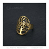 BAF0060 BOBIJOO JEWELRY Anillo árbol de la vida Mujer o Hombre Acero Inoxidable Oro