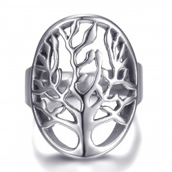 BAF0060S BOBIJOO JEWELRY Ring tree of life Woman or Man Stainless steel Silver