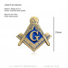 PIN0007 BOBIJOO JEWELRY Symbolic Blue Bronze Freemason Pins