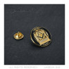PIN0010 BOBIJOO JEWELRY Freemason pins round shape 25mm temple column Black and Gold