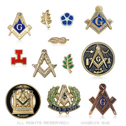 Lot of 12 Freemasonry Theme pins  IM#21672